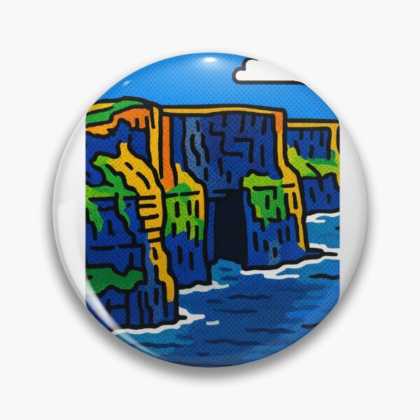 Item preview, Pop-Art Ireland: Iconic Landmark Print - Cliffs of Moher, County Clare, Ireland designed and sold by CollyFlowerDesign.