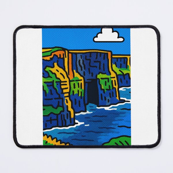 Item preview, Pop-Art Ireland: Iconic Landmark Print - Cliffs of Moher, County Clare, Ireland designed and sold by CollyFlowerDesign.