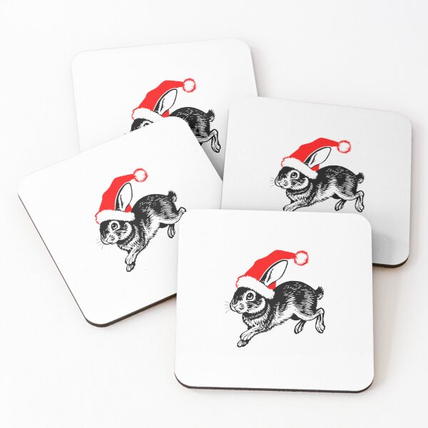 Artikelvorschau, Hase mit Weihnachtsmütze entworfen und verkauft von JollyCritters.
