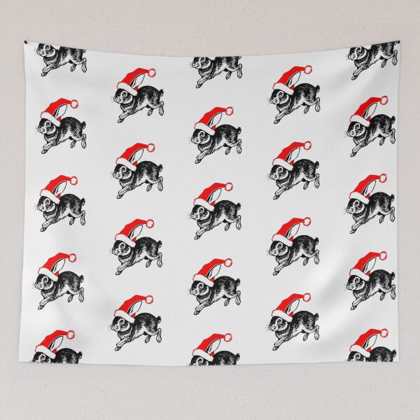 Item preview, Rabbit with Santa Hat designed and sold by JollyCritters.