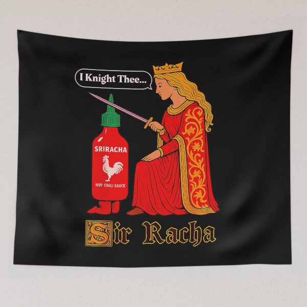 Item preview, I Knight Thee Medieval Sir Racha Hot Sauce designed and sold by ValerieOuwel.