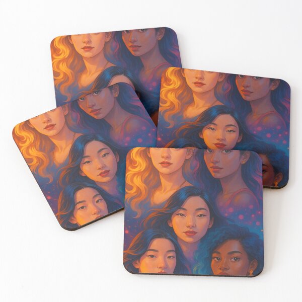 Item preview, “Women of Light and Color” — Vibrant artistic portrait. By COLORALMY designed and sold by Coloralmy.