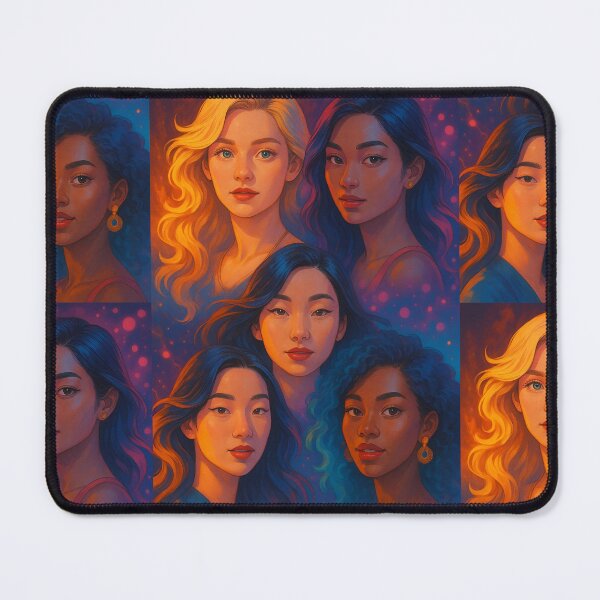 Item preview, “Women of Light and Color” — Vibrant artistic portrait. By COLORALMY designed and sold by Coloralmy.