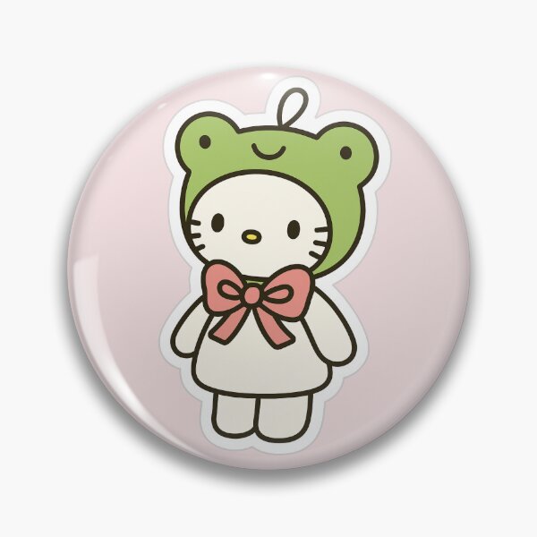 Item preview, Hello Kitty con sombrero de Keroppi designed and sold by TwilightGhouls.