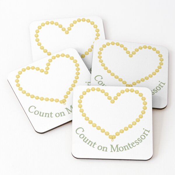 Item preview, Count on Montessori – Golden Bead Heart Design designed and sold by MforMontessori.
