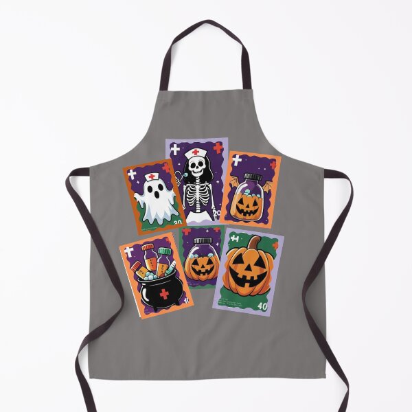 Item preview, Whimsical Halloween Nurse Collage in six Panels designed and sold by MoodsDesigns.