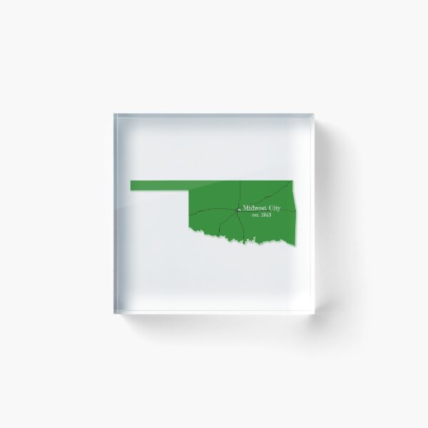Item preview, Midwest City, OK [Green] designed and sold by PhilbonianDezin.