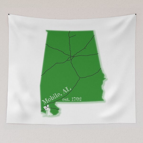 Item preview, Mobile, AL [Green] designed and sold by PhilbonianDezin.