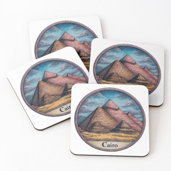 Item preview, Dark artistic illustration of Egypt pyramids designed and sold by Blanket Ink.