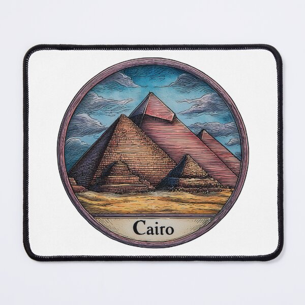 Item preview, Dark artistic illustration of Egypt pyramids designed and sold by Blanket Ink.