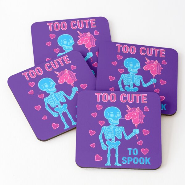 Item preview, Too Cute To Spook – Skeleton and Unicorn Halloween Design designed and sold by LunaSpellStudio.