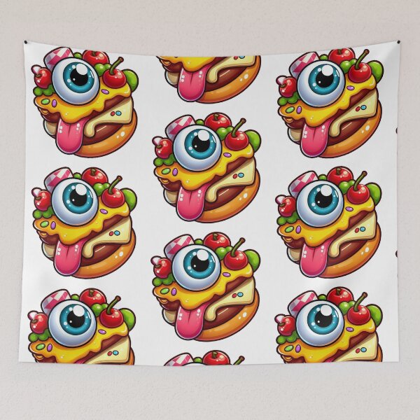 Item preview, Monster Burger with Giant Eye and Sweets Kawaii and Fun Gothic Design designed and sold by DibuHumor.