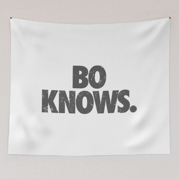 Item preview, Bo Knows Gray Vintage Text Logo designed and sold by Preslyoyer.