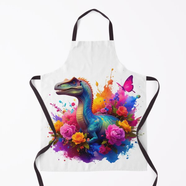 Item preview, Colorful Dinosaur Explosion with Flowers designed and sold by PixeloraStudio.