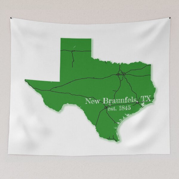 Item preview, New Braunfels, TX [Green] designed and sold by PhilbonianDezin.