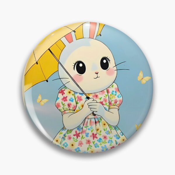 Item preview, Cute Bunny with Umbrella in a Meadow designed and sold by StoryParade.