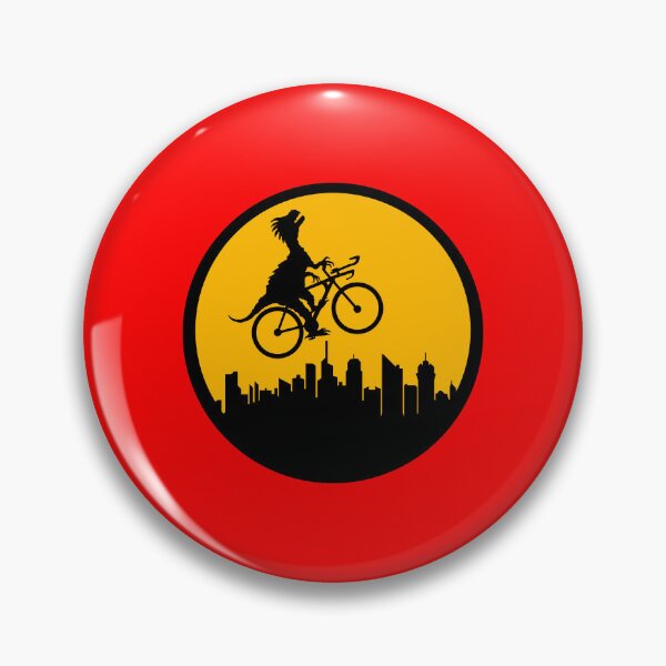 Item preview, Flying Velociraptor Night Moon City Bicycle Bike Tour Rider Raptor designed and sold by shirt-o-mat.