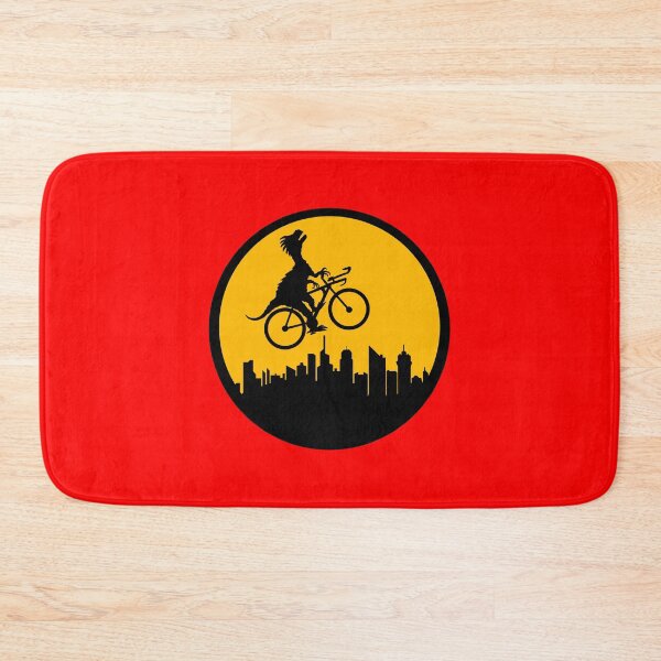 Item preview, Flying Velociraptor Night Moon City Bicycle Bike Tour Rider Raptor designed and sold by shirt-o-mat.