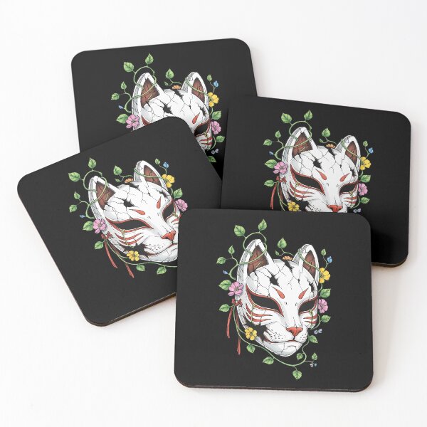 Item preview, Decaying Kitsune Mask with Floral Vines designed and sold by Thunderbelts.