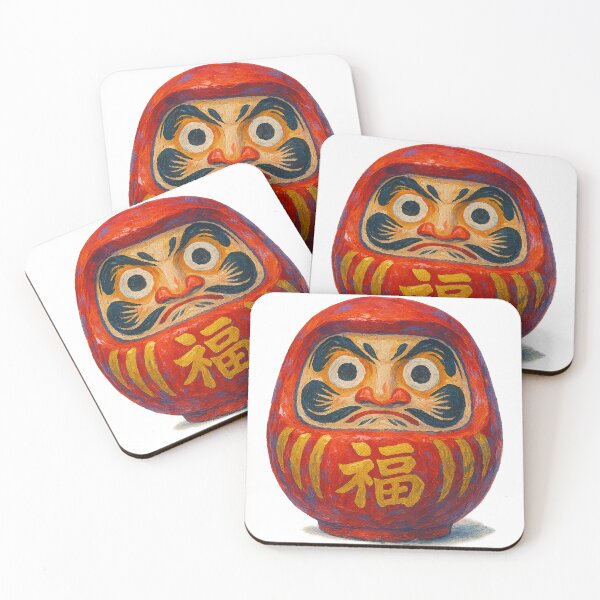 Item preview, Acrylic Art of Japanese Daruma Doll on Transparent Background designed and sold by optimusprime39.