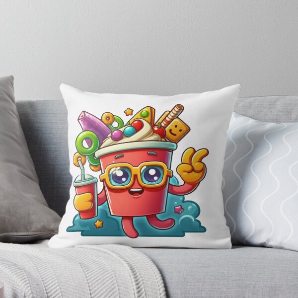 Item preview, Monster Milkshake Cup with Sweets and Glasses Fun and Vibrant Kawaii Design designed and sold by DibuHumor.