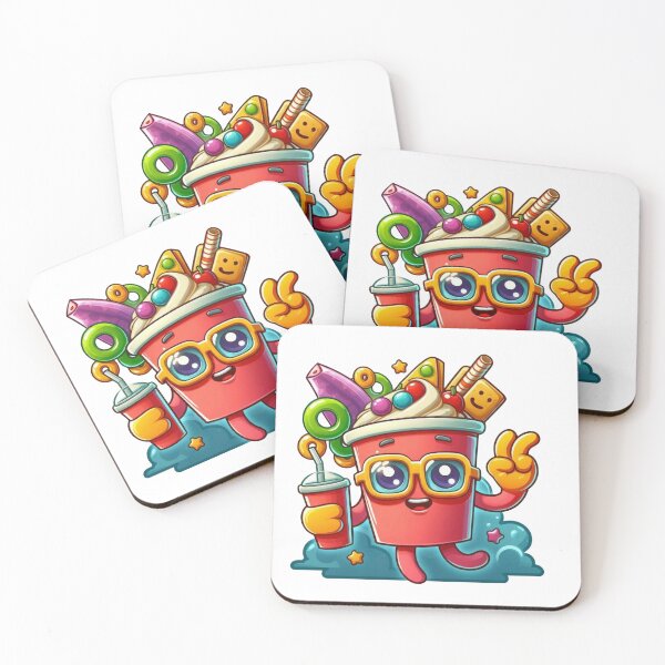 Item preview, Monster Milkshake Cup with Sweets and Glasses Fun and Vibrant Kawaii Design designed and sold by DibuHumor.
