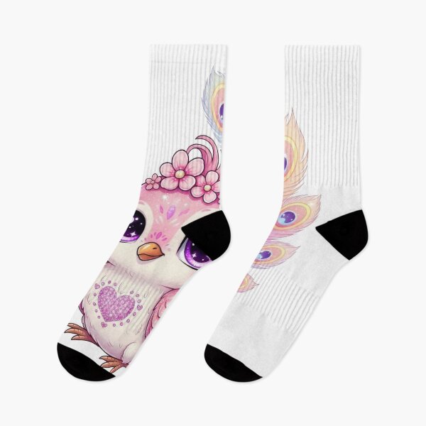 Artikelvorschau, Kawaii Fantasy Vogel mit rosa Glitzerflügeln entworfen und verkauft von PixeloraStudio.