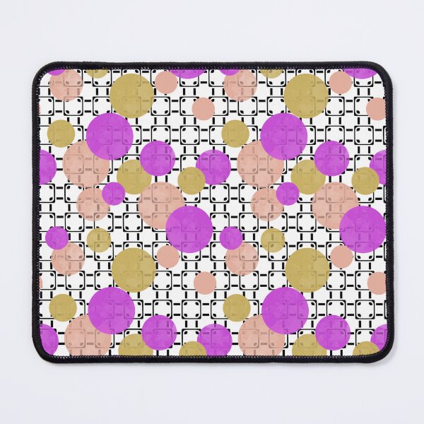 Item preview, Multicolored watercolor polka dots on a geometric background  multicolored designed and sold by fuzzyfox.