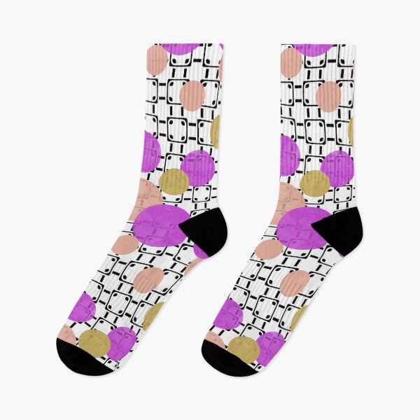 Item preview, Multicolored watercolor polka dots on a geometric background  multicolored designed and sold by fuzzyfox.