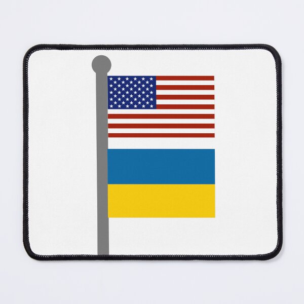 Item preview, Flagpole with American and Ukrainian flag designed and sold by Rachel the Artist .