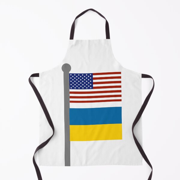 Item preview, Flagpole with American and Ukrainian flag  designed and sold by Rachel the Artist .