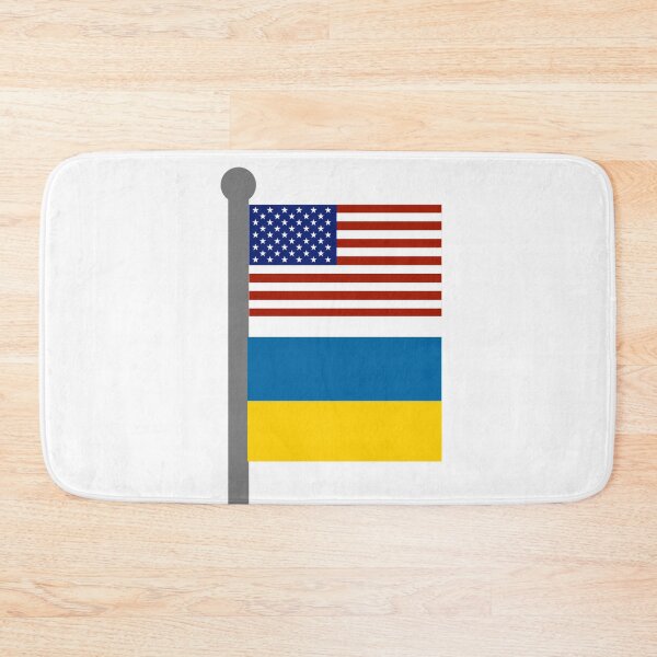 Item preview, Flagpole with American and Ukrainian flag  designed and sold by Rachel the Artist .