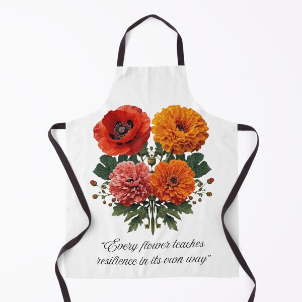 Item preview, “Botanical Collage of Poppy, Geranium & Calendula with Inspirational Quote” designed and sold by NomadikStudio.