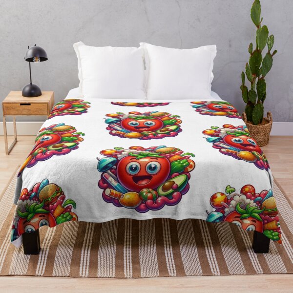 Item preview, Happy Tomato with Food and Sweets Fun and Vibrant Design designed and sold by DibuHumor.