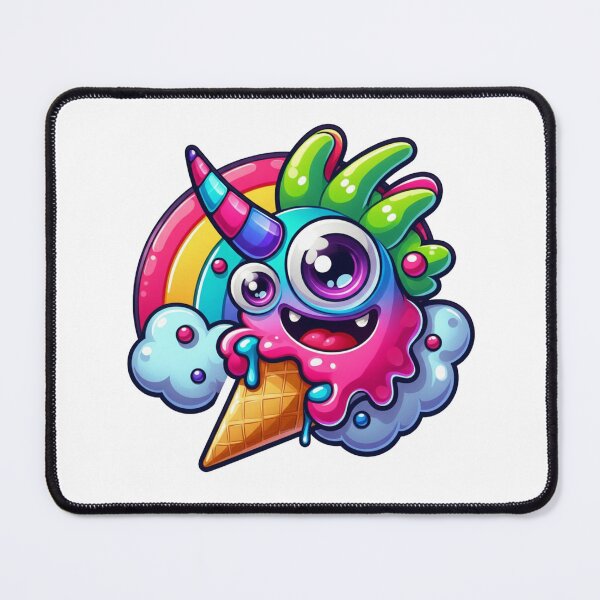 Item preview, Unicorn Monster Ice Cream with Rainbow Kawaii and Colorful Design designed and sold by DibuHumor.