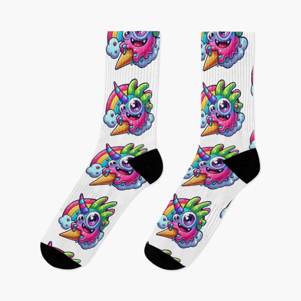 Item preview, Unicorn Monster Ice Cream with Rainbow Kawaii and Colorful Design designed and sold by DibuHumor.