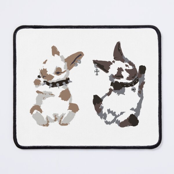 Item preview, Goth Bunnies designed and sold by Cute & Funny Hand-Drawn Prints | Happy Doodle Friends Shop.