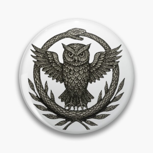 Item preview, Dark Academia Owl Ouroboros Symbol | Mystical Wisdom & Eternity Art designed and sold by OutterFit.