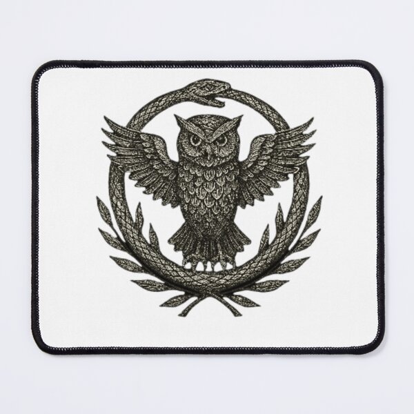 Item preview, Dark Academia Owl Ouroboros Symbol | Mystical Wisdom & Eternity Art designed and sold by OutterFit.