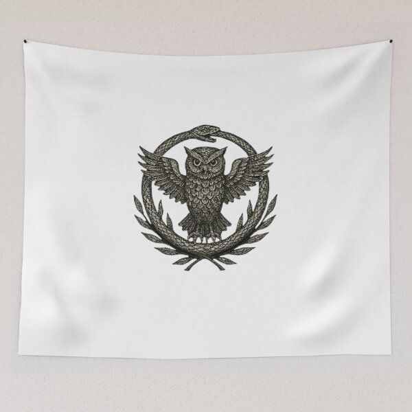 Item preview, Dark Academia Owl Ouroboros Symbol | Mystical Wisdom & Eternity Art designed and sold by OutterFit.