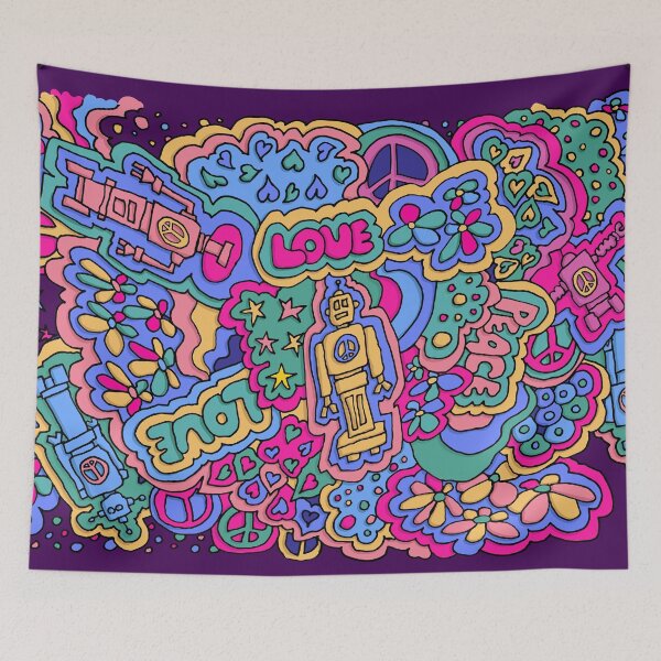 Item preview, Peace, Love and Robots designed and sold by That David Sutton.