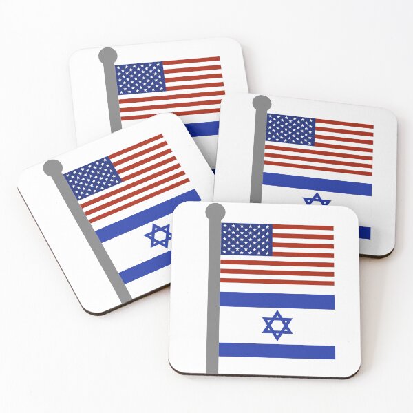 Item preview, Flagpole with American and Israeli flags  designed and sold by Rachel the Artist .