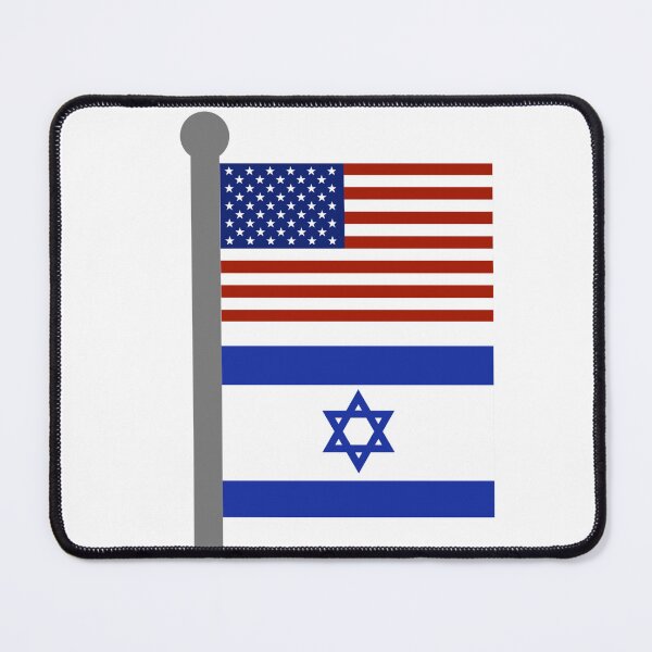 Item preview, Flagpole with American and Israeli flags  designed and sold by Rachel the Artist .