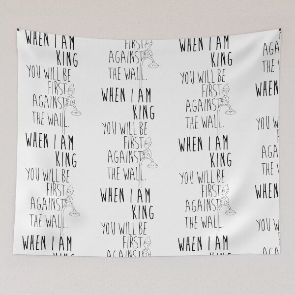 Item preview, "When I am King, you will be first against the wall." Radiohead - Dark Essential T-Shirt designed and sold by MarciaFe.