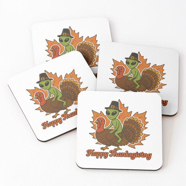Item preview, Pilgrim Alien riding Thanksgiving Turkey designed and sold by k3rstman1.
