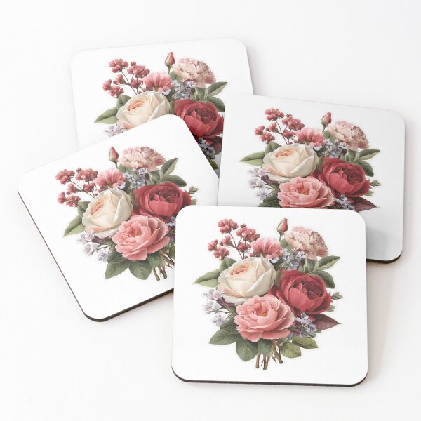 Item preview, Vintage Rose Bouquet – Romantic Botanical Peony and Rose Arrangement Classic Floral Sticker designed and sold by StickerHavenn.