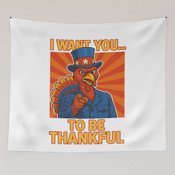 Item preview, I Want You To Be Thankful: Uncle Sam Turkey Holiday  designed and sold by k3rstman1.