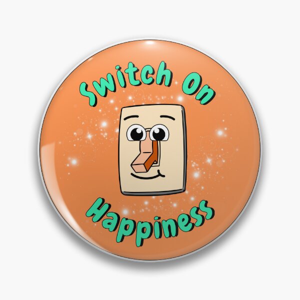 Item preview, Switch On Happiness, Orange Light Switch, Cartoon Character, Positive  designed and sold by AASparksDesigns.