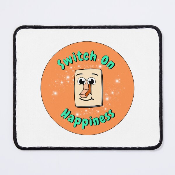 Item preview, Switch On Happiness, Orange Light Switch, Cartoon Character, Positive  designed and sold by AASparksDesigns.