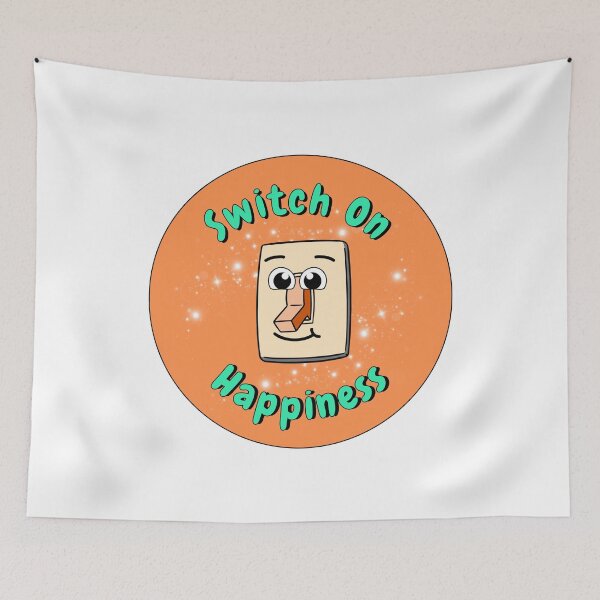 Item preview, Switch On Happiness, Orange Light Switch, Cartoon Character, Positive  designed and sold by AASparksDesigns.